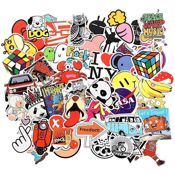 Sejt Cool Random Stickers Pakke 100 stk Laptop Stickers Bomb Vandtæt Vinyl Sticker Bulk Variety Til Bagage Computer Skateboard Cykel Skate Ipad Bil Mot