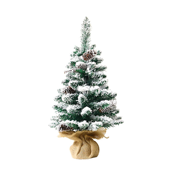 Miniatyrjulkträd med LED-belysning, realistiskt utseende, levande färg, batteridriven, upplyst konstgjort julgranspynt 45cm,ordinary