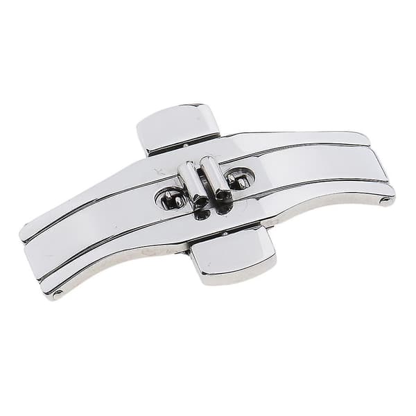 Dobbelt Trykknap Butterfly Deployment Urremspænde i Rustfrit Stål - 5x18mm 6x27mm