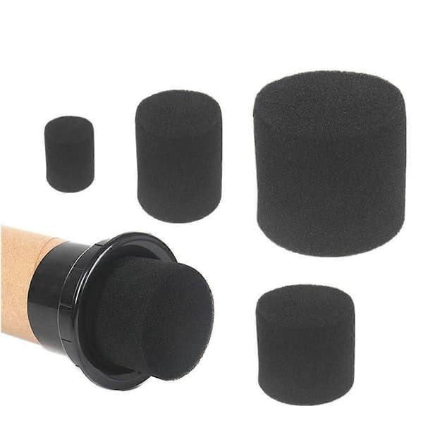 2 stk. svampeprop til højttalerportrør basrefleksrør højttaler bashøjttalerudluftning basfase 33x50mm Black