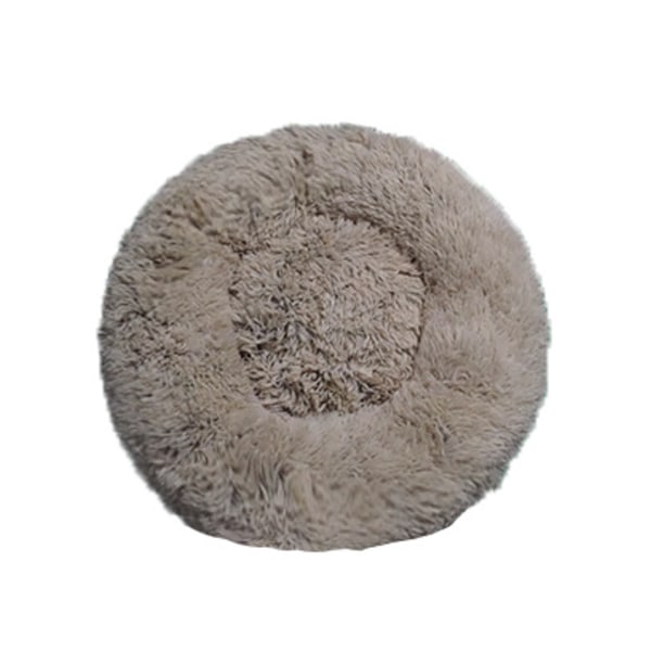 Queta katteseng, vakker dyreseng, liten hundseng dyreseng Pluss myk rund katteseng (50 cm) Gradient brun Gradient brun Gradient brown Diameter 50 cm