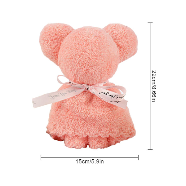Björnbärande Handdukspresent med Väska | Söt Super Mjuk 30x30cm Examen/ Babyshower Handdukar | Flerfärgad Polyester | Unik Form