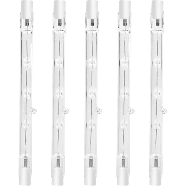 100W 118mm R7s Dimbar Halogen Borstad Lampa Varmvit 2800K r7s Linjär 1500lm Spotlight AC220-240V (5st) [DB]