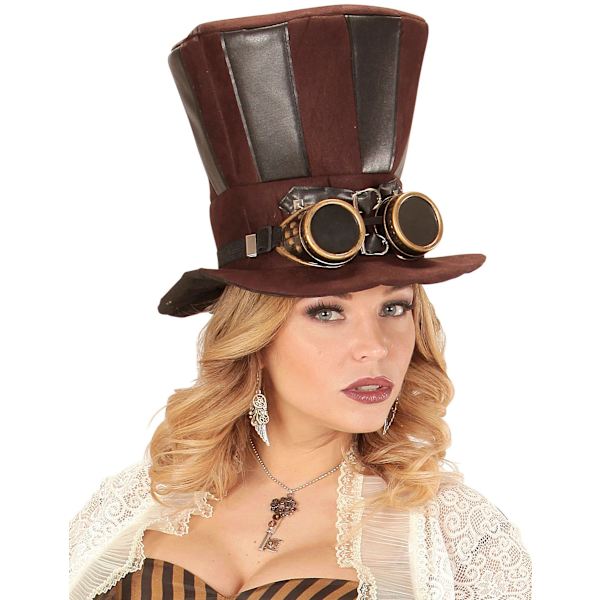 Steampunk øredobber for voksne med fjær