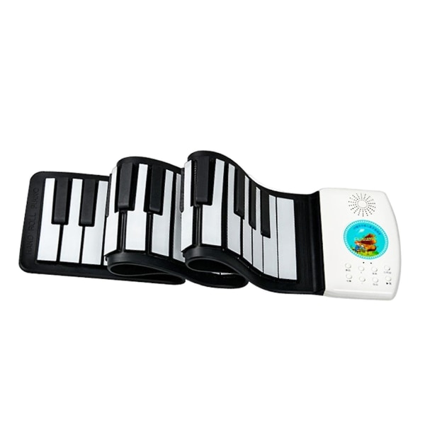49 tangenter Piano Keyboard Uppladdningsbar Roll Up Silikon elektronisk orgel Inbyggd högtalare för barn