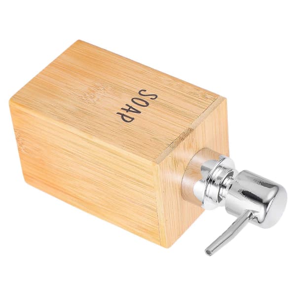 Refillable Bamboo Soap Dispenser for Shampoo, Hand Wash, 250ml Bottle