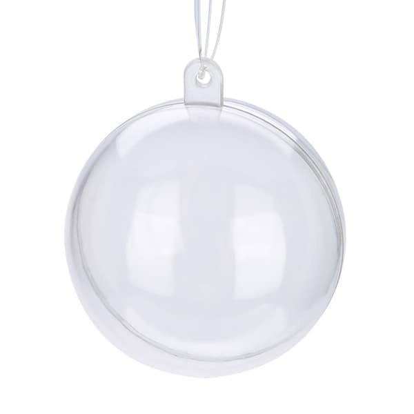 20 Pcs Refillable Clear Plastic Balls Wedding Christmas Decoration Ornaments (10cm)