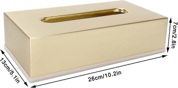 Näsduksdispenser, Guld rektangulär låda BAOBao