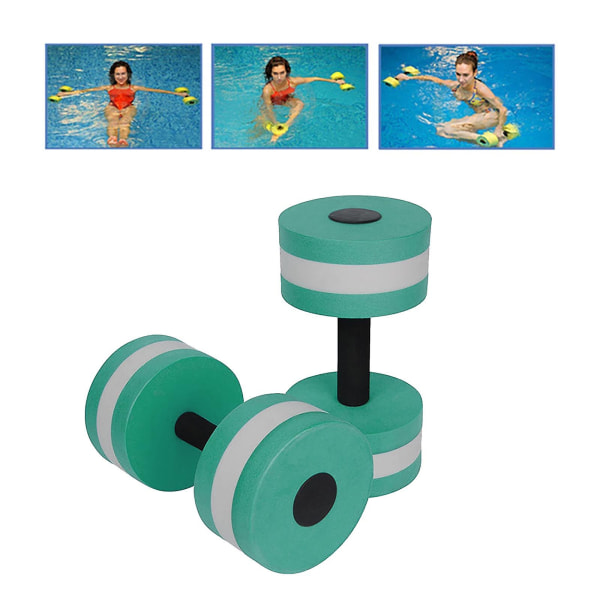 Mardi Gras 2024 1 Par Aqua Fitness Håndvægte Skum Dumbbells Håndstænger Pool Modstandstræning Sky Blue