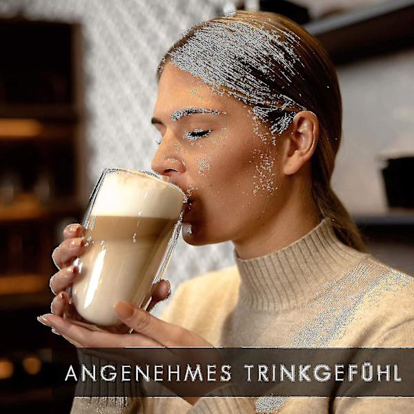 Design Latte Macchiato Glass (4 X 330ml) - Dobbeltveggede Glass Laget Av Borosilikatglass