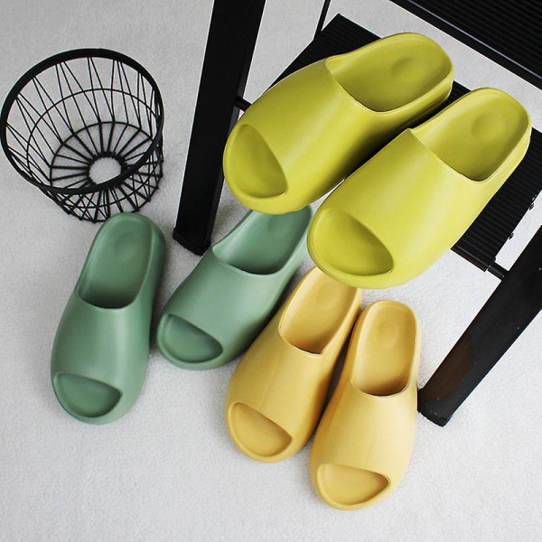 Slides Slippers Platform Strand Sandaler Unisex Slippers Yellow 35-36