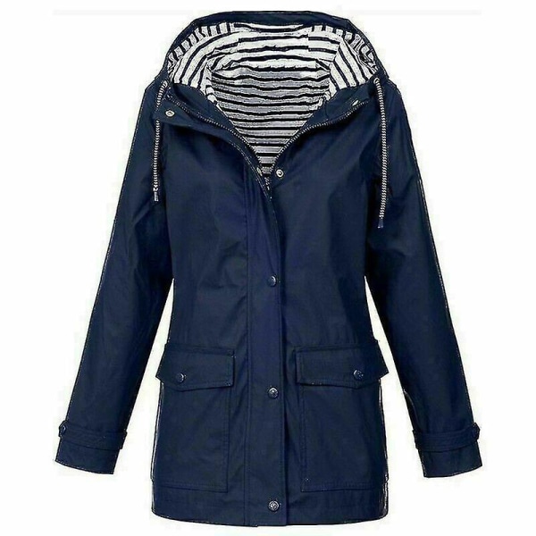 Dame vandtæt jakke_y høj kvalitet Navy Blue M