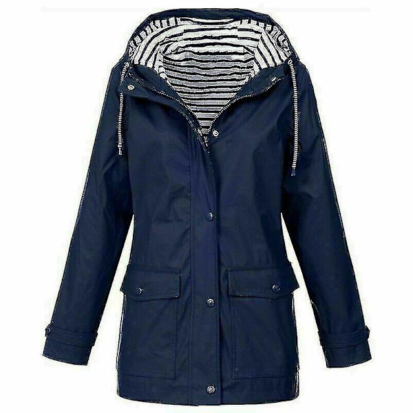 Vandtæt Jakke til Kvinder_y Høj Kvalitet Navy Blue XL
