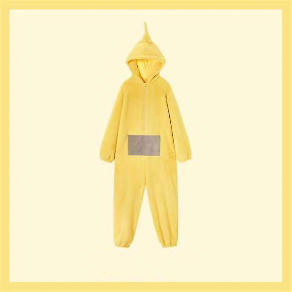 Unisex Teletubbies Kostymer Disi Onesies Lala Cosplay Pyjamas Vuxen Pyjamas Djursovkläder Jumpsuit Yellow S