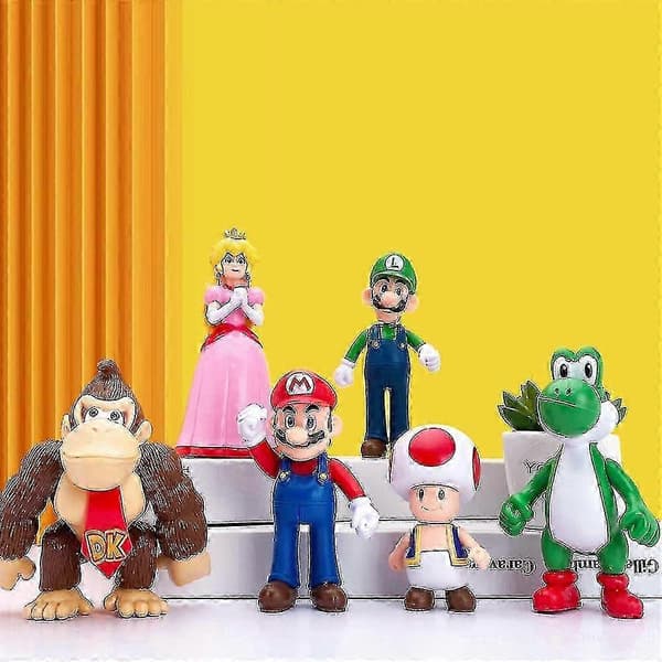 18 stk/sett Super Mario Action Figur Leke Dekorasjon Gave