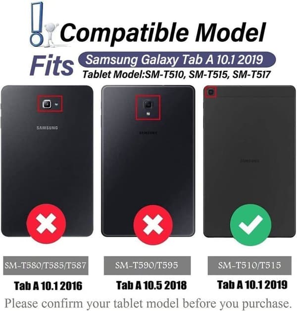 Tastaturetui - Samsung Galaxy Tab A 10.1 - Fransk AZERTY - Avtakbart - Trådløs Bluetooth
