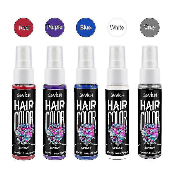 30ml 5 Färger Flytande Spray Tillfällig Hårfärg Unisex Hårfärg Färg Direkt Red