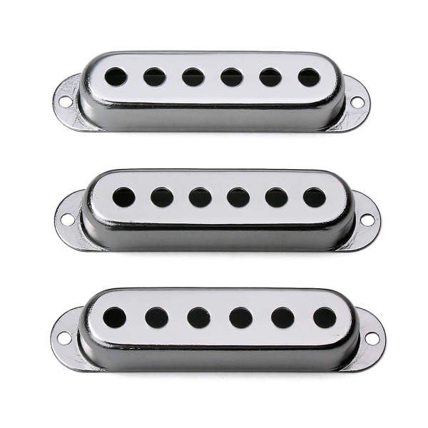 3 stk Guitar Single-coil pickup cover Musikinstrument Accs 48mm/50mm/52mm Chrome