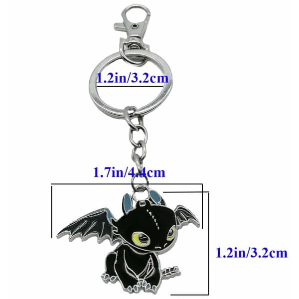 2-pack metallnyckelring Drakform tandlös nyckelring present