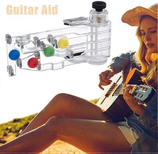 Guitar Buddy Läromedel Gitarr Nybörjarhjälp Ackordkompis Gitarrfäste Gitarrstämmare Gitarrtränare Effektivt Användbart Lärsystem Verktyg Perfekt