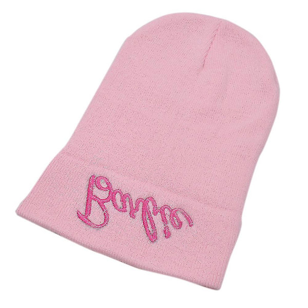 Barnens Barbie Stickad Mössa Beanie Höst Vinter Utomhus Keps Barbie Fans Hatt Gåvor Light Pink