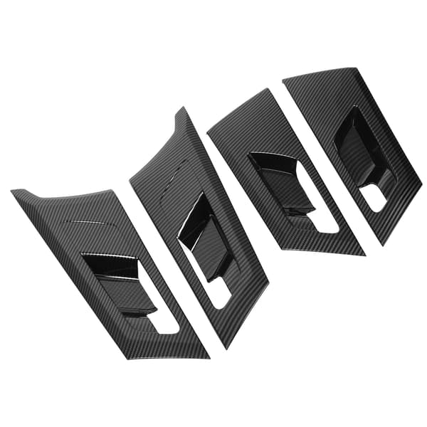 4pcs Carbon Fiber Pattern Inner Door Handle Frame Protection Trim Replacement for Mitsubishi Outlander