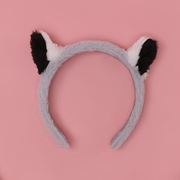 Plush Lemur Ørehodeband Lolita Hodeplagg Lang Hale Pels Hårbånd