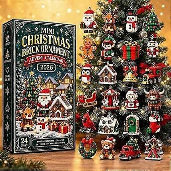 Adventskalender med liten kystby, 24-dagers julenedtellingsdekorasjon