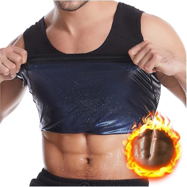 Gynecomastia Compress Tank Top Sauna Sweat Fitness Shapewear (1 stk) L of XL