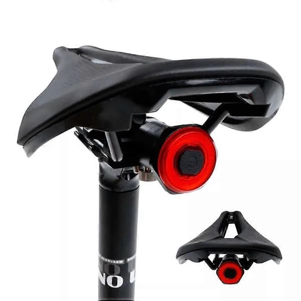 NEWBOLER Smart Sykkel Baklys Automatisk Start/Stopp Bremsesensor IPx6 Vanntett USB-lading Sykkel Baklys LED-lys For Saddle