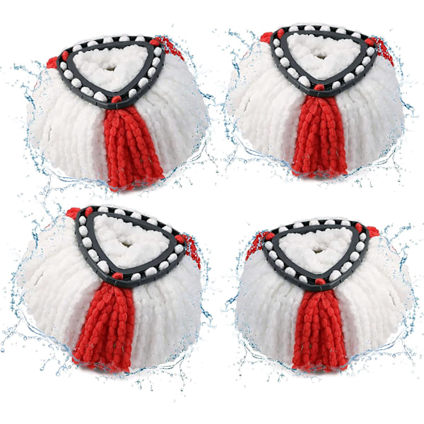 4-pack moppi-pää 2-in-1 moppi-pää Vileda Turbo Refill -mallin moppeille