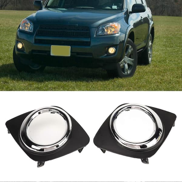 2 stk Frontlykt Deksel 52128‑0R040 Bil Tåkelys Deksel Erstatning for RAV4 2009‑2013