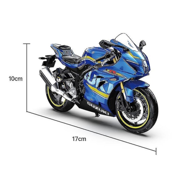 1/12 Suzuki Gsx-r1000 Alloy Diecast Sport-moottoripyörämalli Toimiva shokkia vaimentava lelu lapsille Lahjat Lelukokoelma Red(Box)