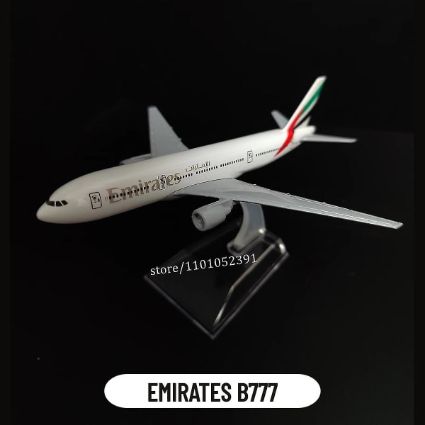 Skala 1:400 Metallflygplan Replika Emirates Airlines A380 B777 Flygplan Diecast modell Flygplan Samlarleksaker för pojkar 127. EMIRATES B777