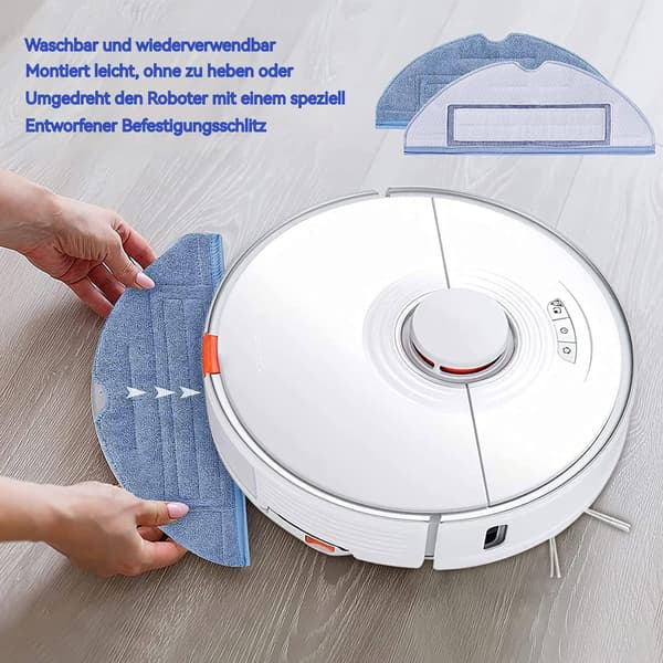 KEEPOW 8 klude til Roborock S7 / S7+ / S7 MaxV Plus / S7 Maxv Ultra Mopperobot, tilbehør til Roborock S7-serien, vaskbar erstatning