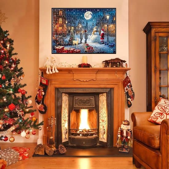 Puslespill-adventskalender 2026 - 24-dagers nedtelling - 1008 brikkers puslespill for voksne og barn - 24 rom - 50x70 cm
