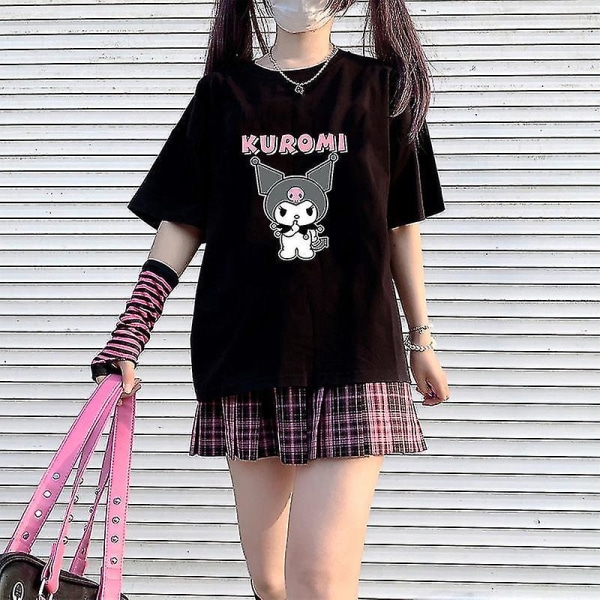 Sanrio My Melody Kuromi Toppar Dam 2022 Estetisk Oversized T-shirt Estetiska Kläder Plus Mode Sweethearts Outfit A XL