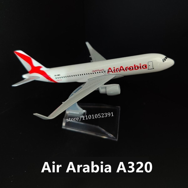 Målestok 1:400 Metal Aircraft Replica Emirates Airlines A380 B777 Airplane Diecast Model Aviation Fly Samlelegetøj til drenge 160. Arabia A320