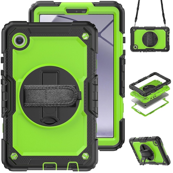 Case on yhteensopiva Samsung Galaxy Tab A9:n kanssa Black Yellow Green