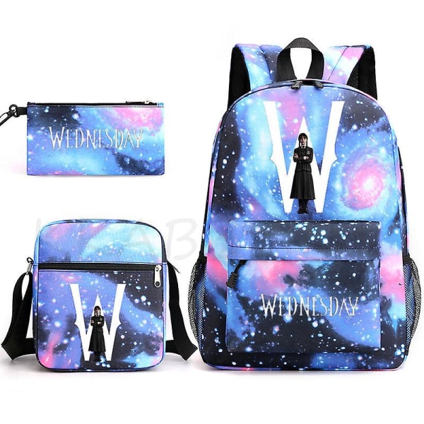 Ny US TV Ryggsekk WEDNESDAY Addams Skolevesker for Tenåringsjenter Ryggsekker 3 stk/sett Kvinner Skoleveske Lerretrucksack Escolar picture color26