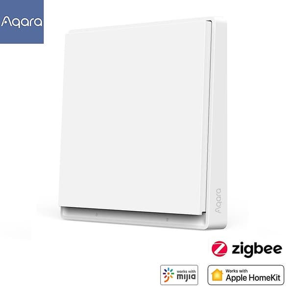 Aqara E1 Smart Trådlös Strömbrytare Väggströmbrytare Zigbee Intelligent Dubbelkontroll Enknappskontroll Extrem S White