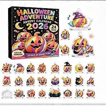 Halloween 24-dagers adventskalender blind box, akrylprynt HY-26