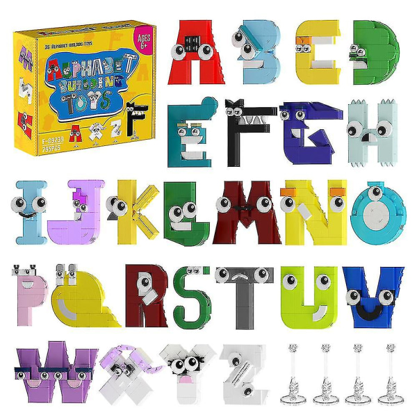 Alfabet Lore 26 bogstavkombinationer Pædagogisk legetøj Sæt 969 stykker Kreativt legetøj Blokke til børn Gave