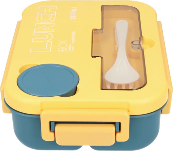 Beautiful Lunch Box 1550ml Stackable Bento Box Navy Blue With Cutlery BPA Free Lunch Box Microwave Safe Leak Proof & Durable For Work Blue