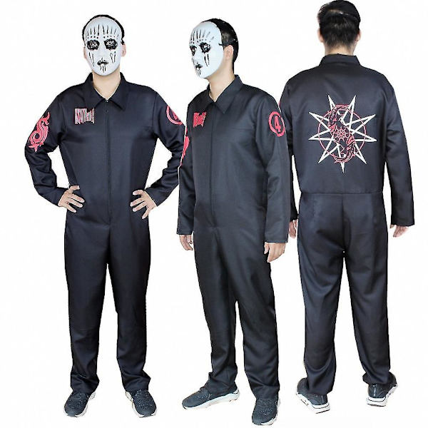 Halloween Cosplay Onesie Cosplaydräkt Slipknot Kläder S