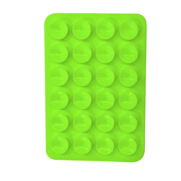 5 stk silikone sugetelefon taske selvklæbende montering, til Iphone & Android mobiltelefon taske kompatibel, håndfri mobil tilbehørsholder green
