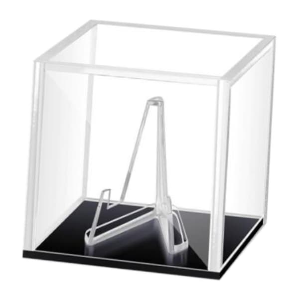 Gitarrplektrum Display Box Plektrumfodral med Stativställ Klar Hållare Gitarrplektrum Box Kompatibel med Gitarrister Elbas Ukulele Älskare black base