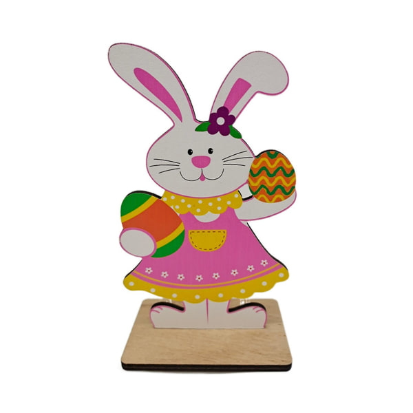 Naturlig kaninfigur tegneserietetthetstavle Creative Easter Bunny Centerpiece Party Supplies 6