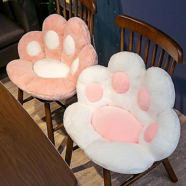 Kattepoter Pude Sød Sæde Pude Kattepoter Form Doven Sofa Bjørn Poter Kontorstol Pude Hyggelig Varmt Plys Sofa Dekoration Pude#jjwj001 PolarWhite Small
