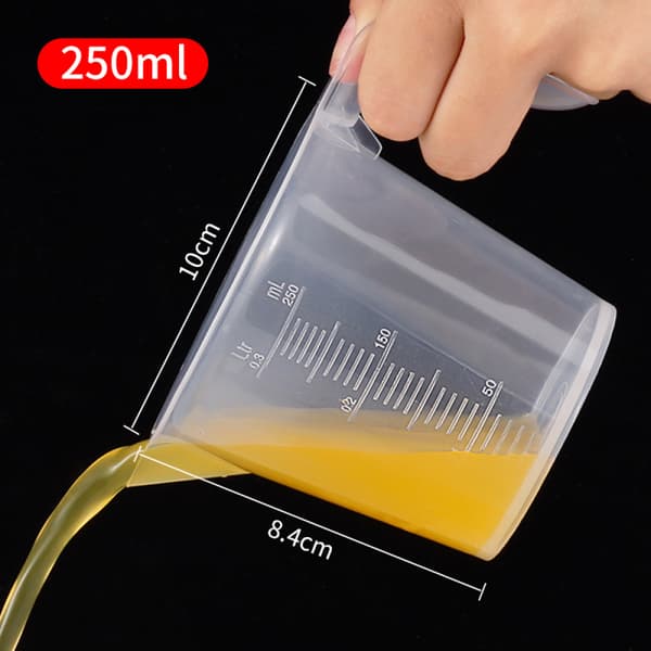 Plastic Measuring Cup for Kitchen with Scale, Baking Measure, Transparent Measuring Cylinder, 100ml ~ 5000ml Large Capacity. (7 Pcs)